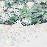 White Christmas Chunky Glitter - White Glitter